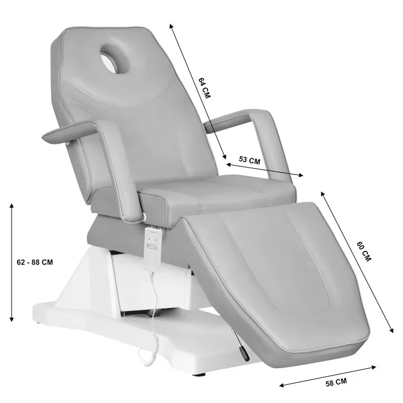 Activeshop elektrisk kosmetikstol SILLON SOFT grå - 1 motor