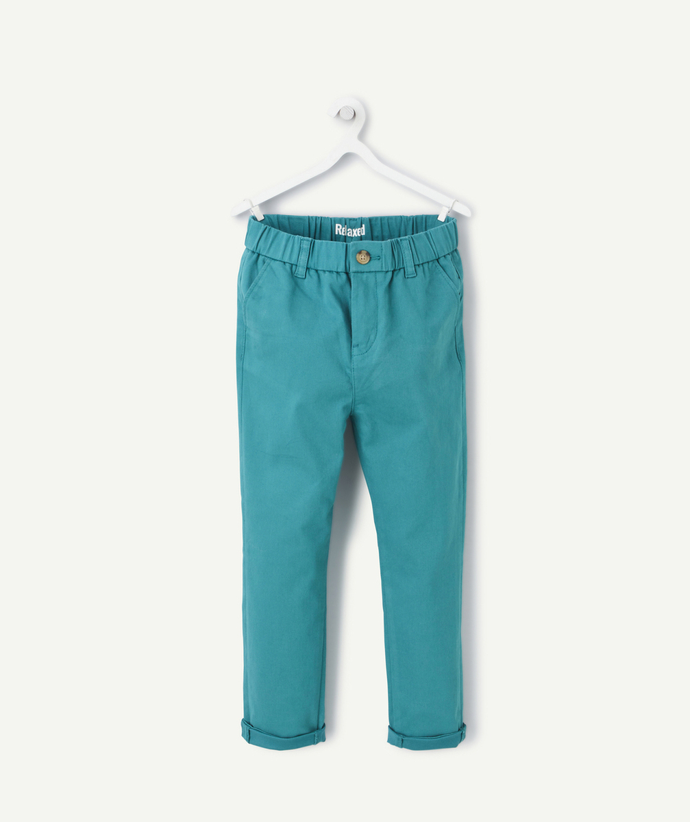 PANTALON RELAX GARÇON BLEU CANARD