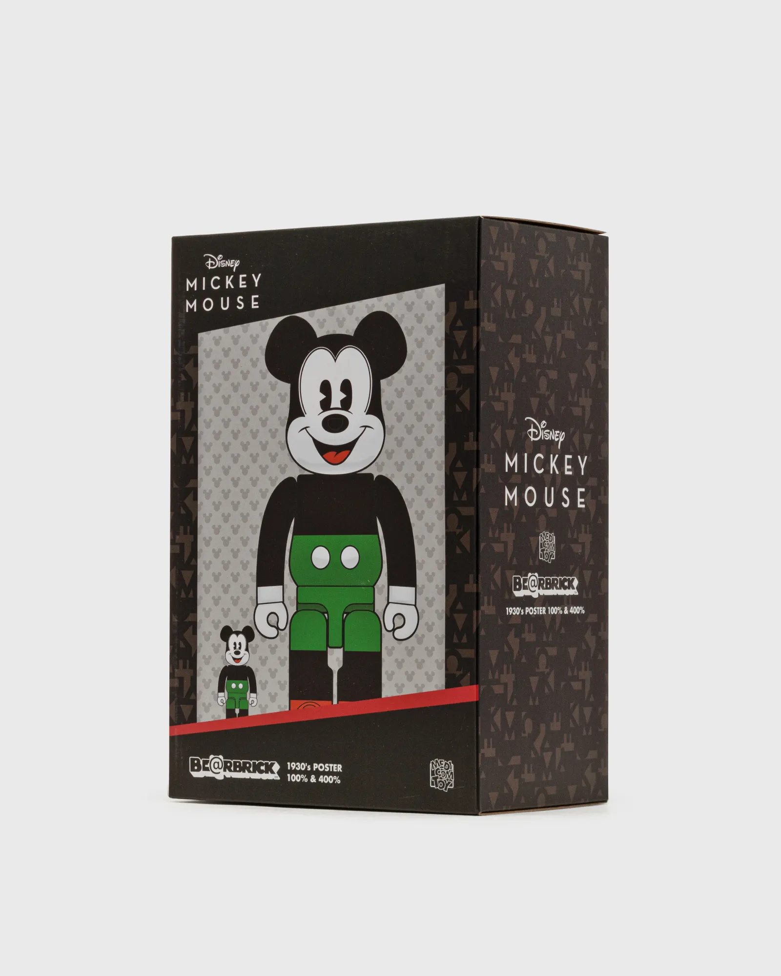 MEDICOM BEARBRICK 400% MICKEY MOUSE 1930S POSTER 2-PACK