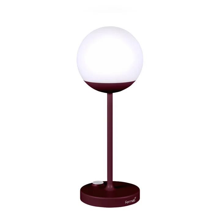 Fermob - Mooon! Akku LED-Leuchte, H 41 cm, schwarzkirsche