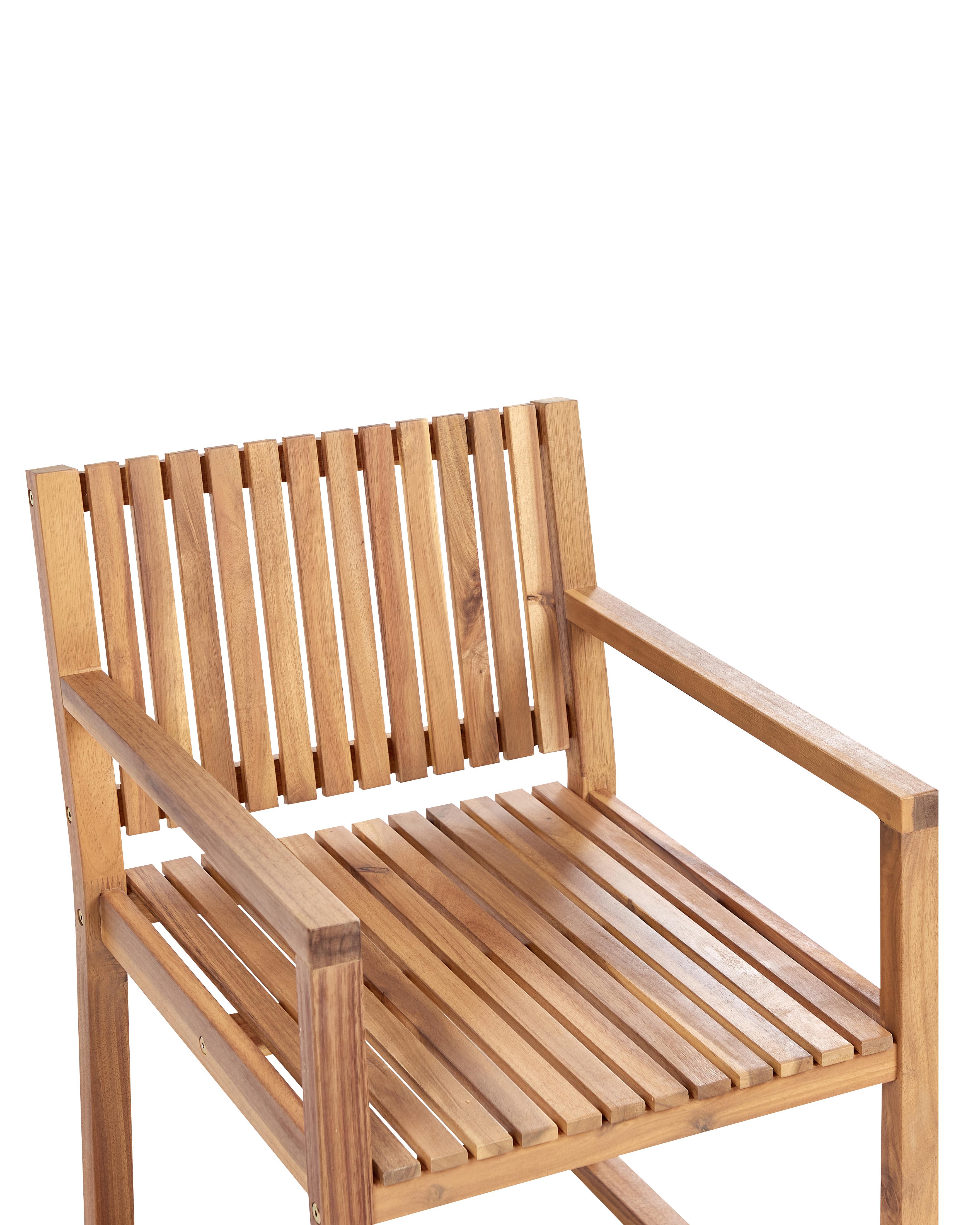 Set van 2 tuinstoelen SASSARI II Gecertificeerd acaciahout Lichtbruin
