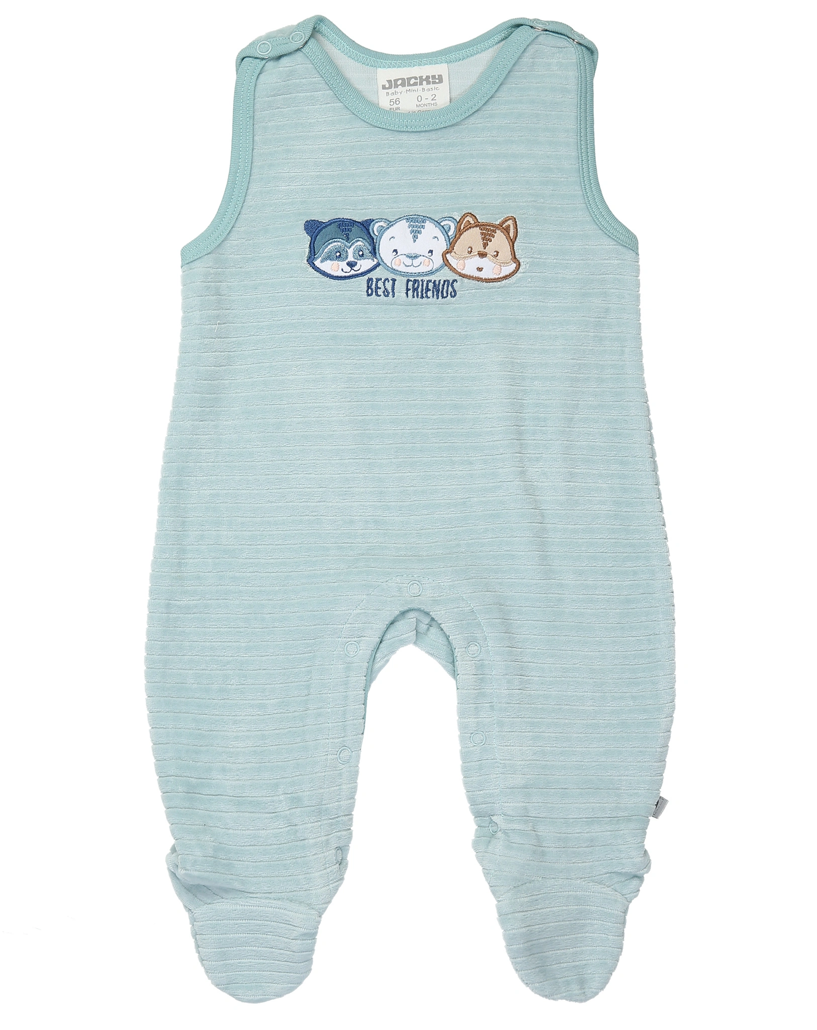 Nicki-Strampler BEST FRIENDS mit Langarmshirt in aqua/offwhite