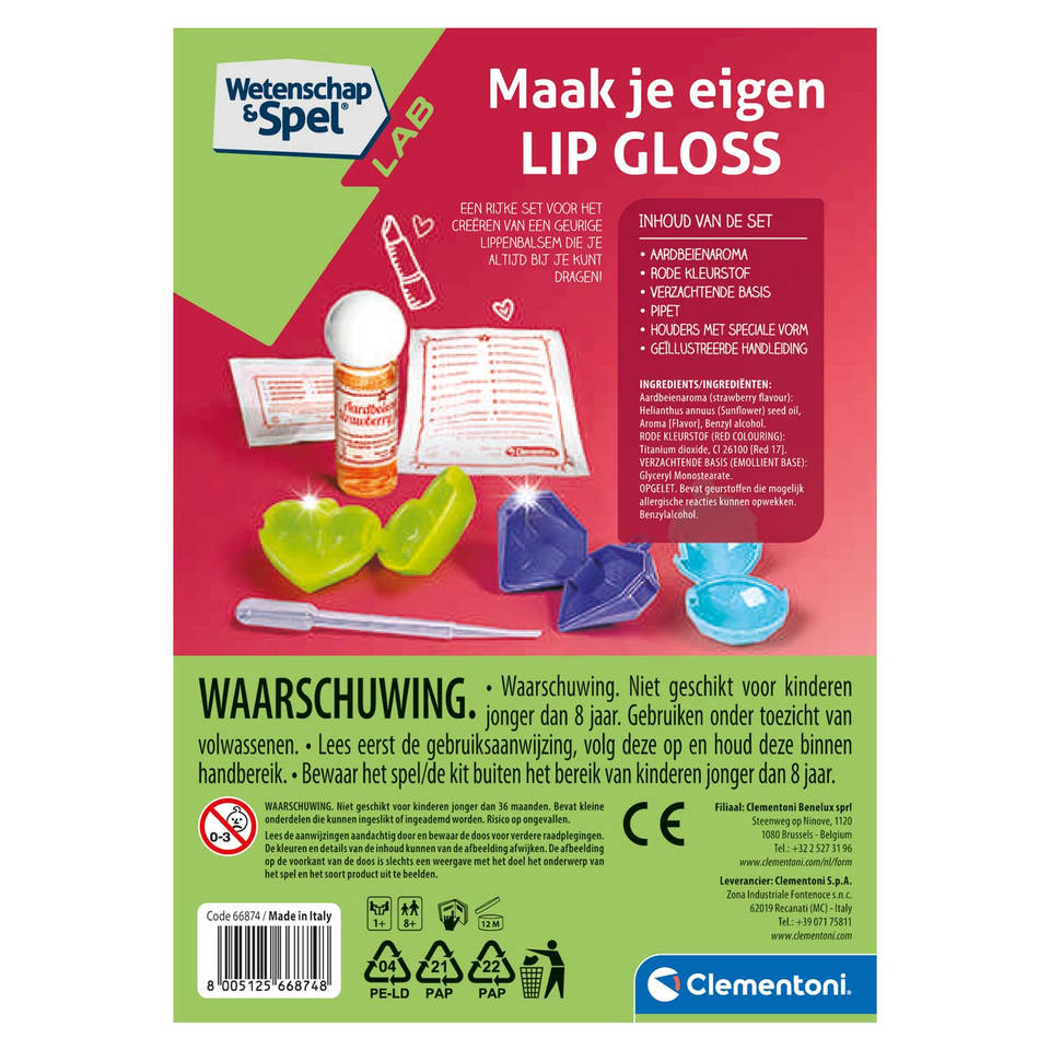 Clementoni maak je eigen lippenbalsem set