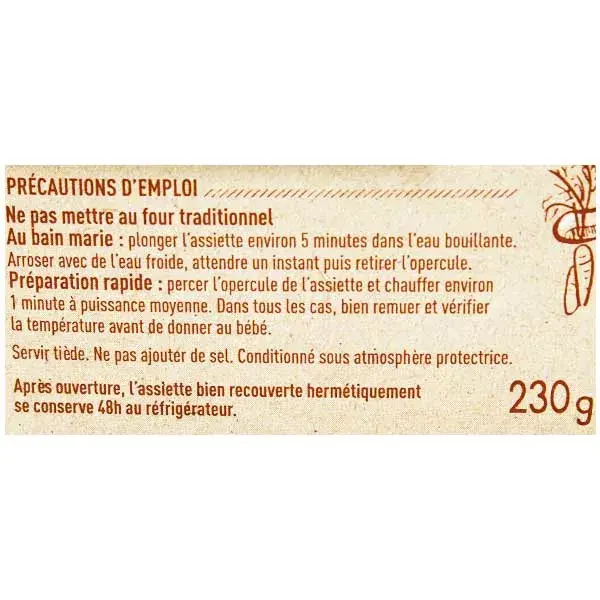 Prato de Almoço Babybio Feast com Batata-Doce, Pato e Chalota +12 meses Orgânico 230g