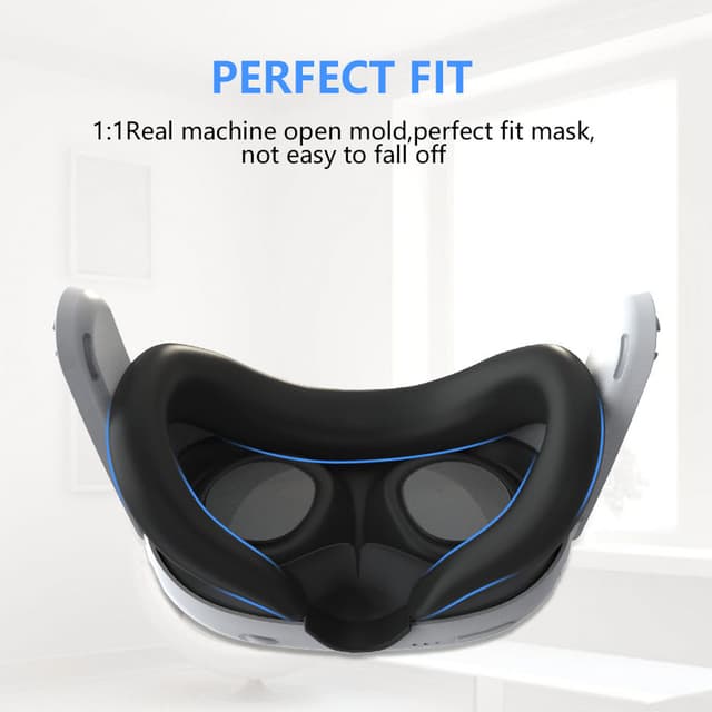 VR-åndbar øjenpude-beskyttende erstatning for Meta Quest 3 Sort