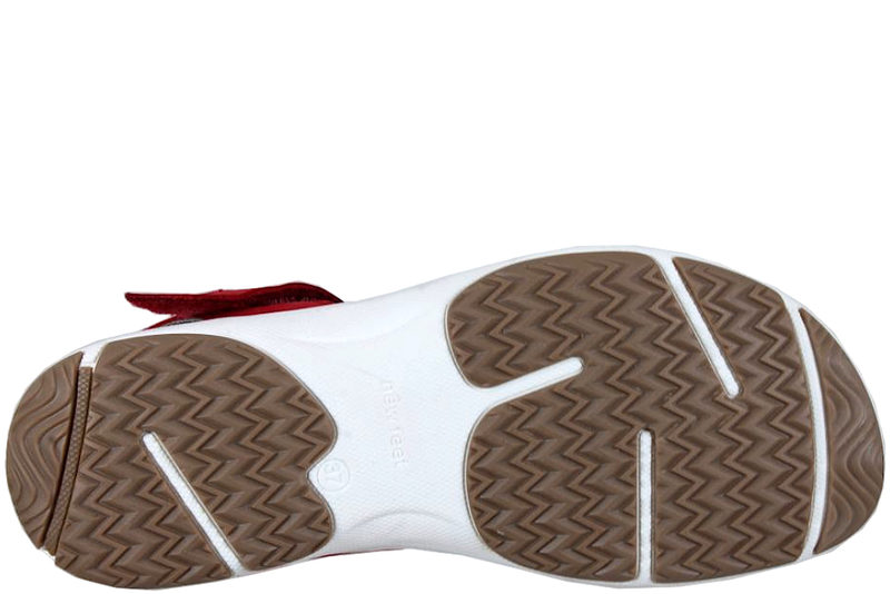 NEW FEET SANDAL I RØDT OLIERET NUBUCK
