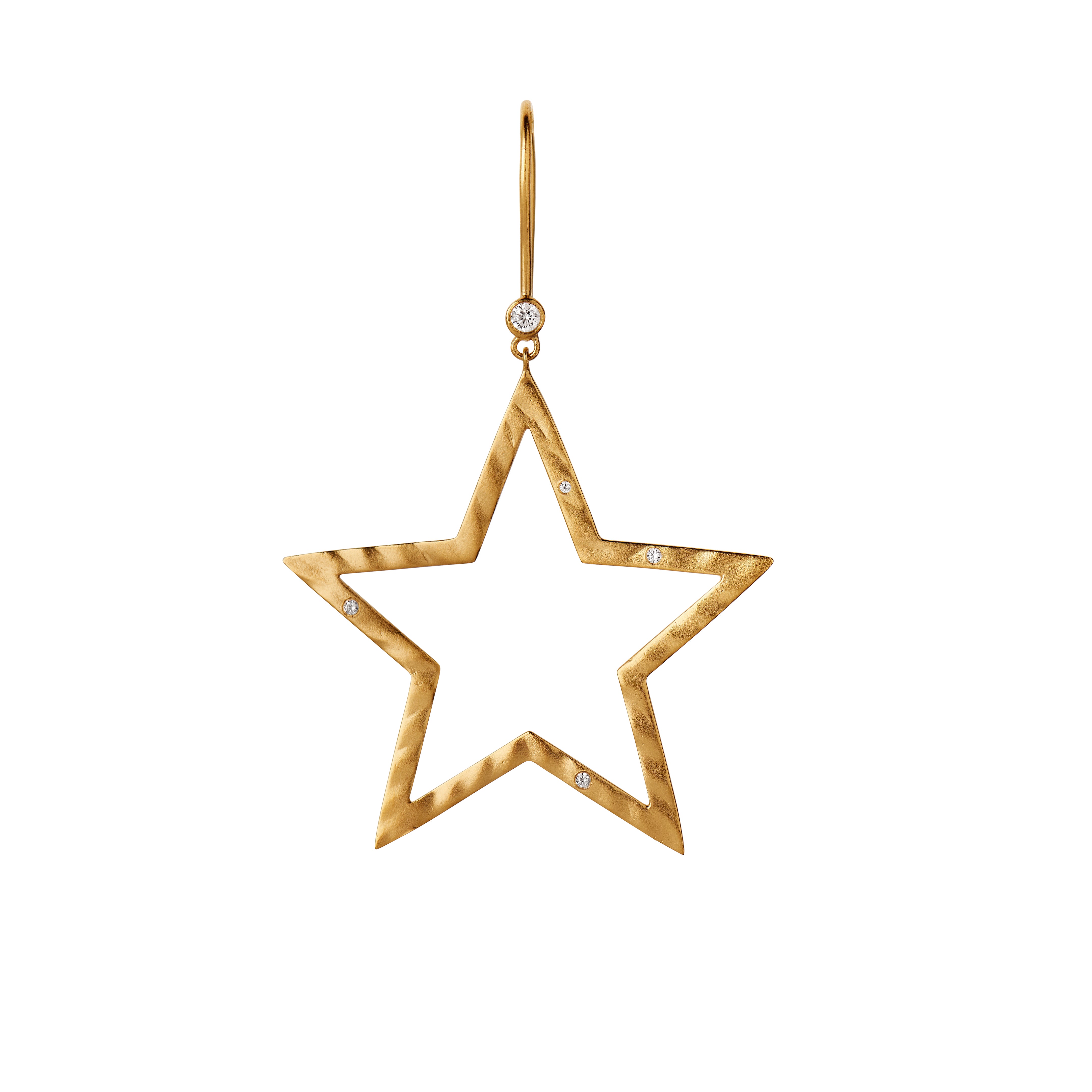 Stine A Jewelry  Shinning Star ørering - forgyldt