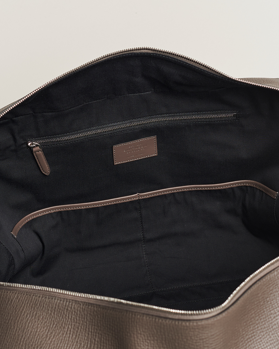 Smythson Ludlow Soft Travel Bag Dark Taupe