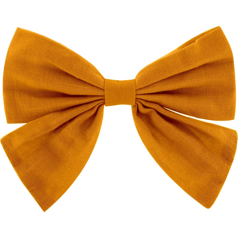 Barrette Noeud Papillon Ochre