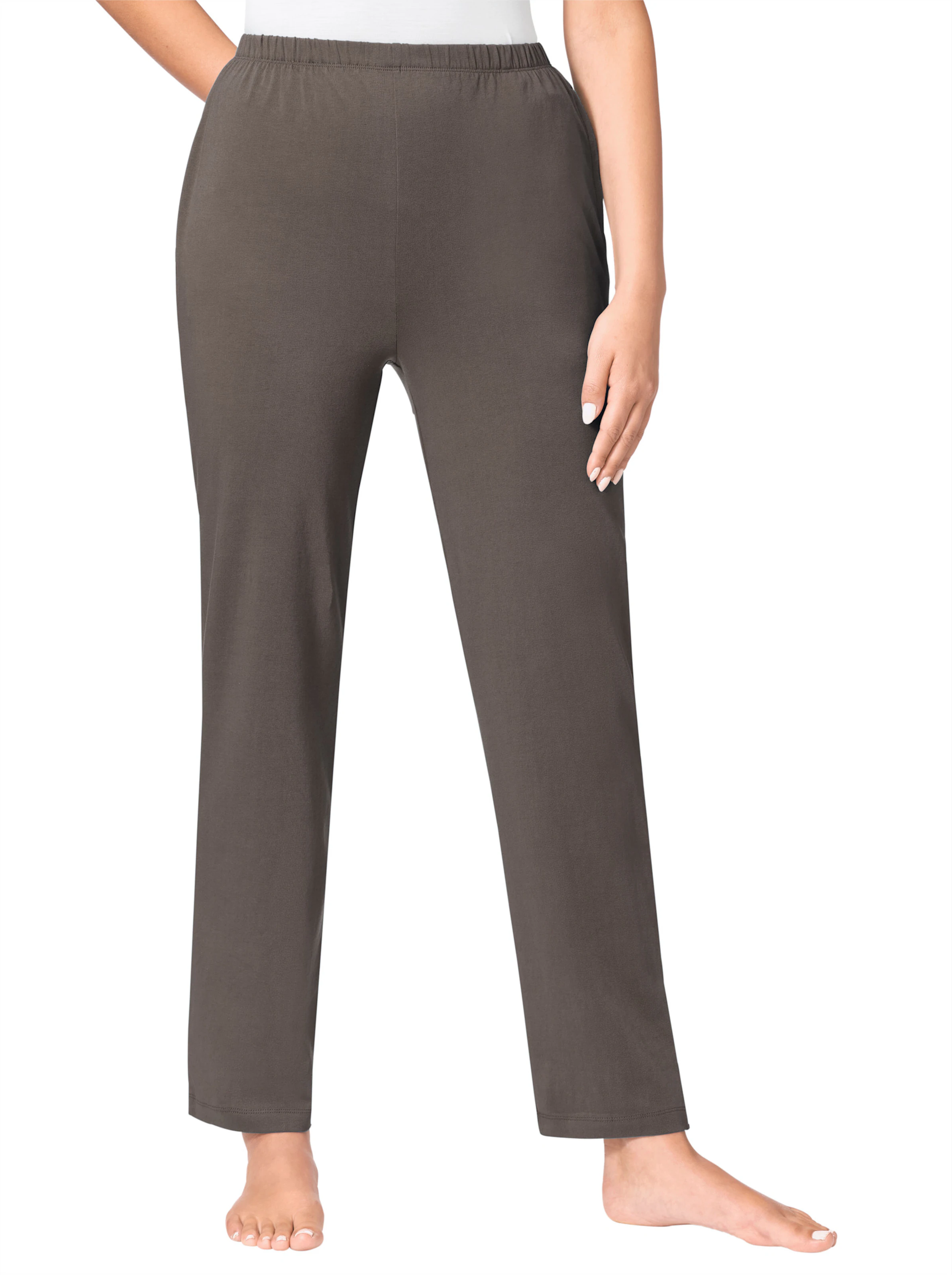 feel good Hosen in petrol + taupe