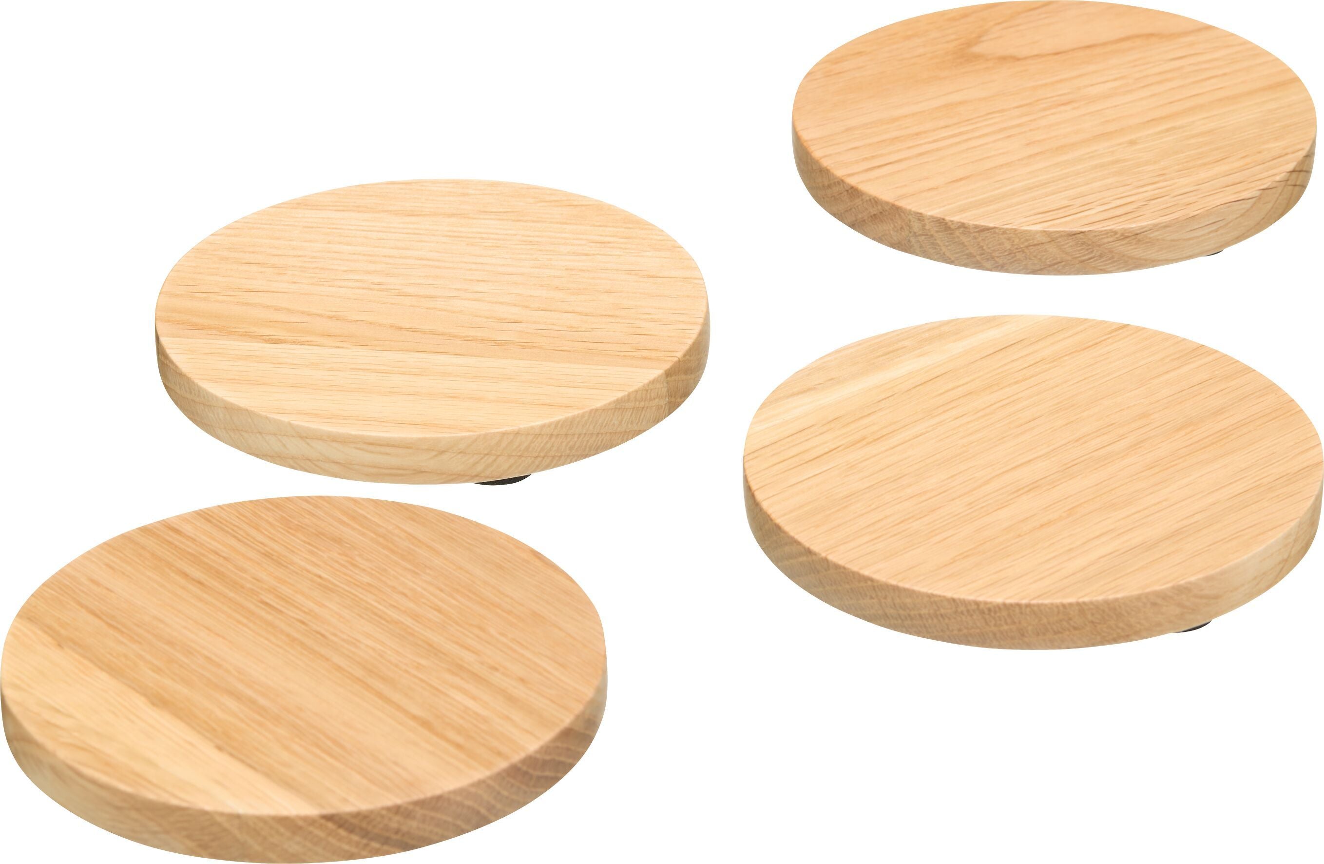 LIANO Glasuntersetzer-Set - Natur / H: 1.2 cm