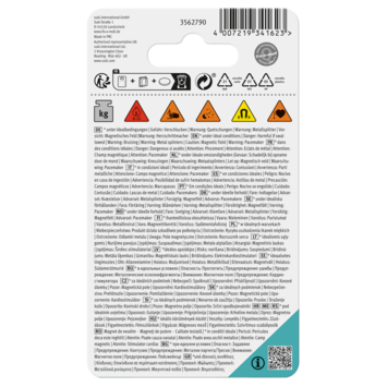 Magneet Neodymium schroefdop met bout en zilver 25mm