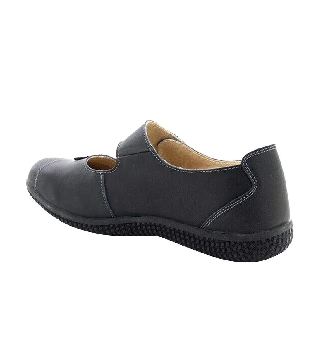 Boulevard - Mary Jane extra larges - Femme (Noir) - UTDF423