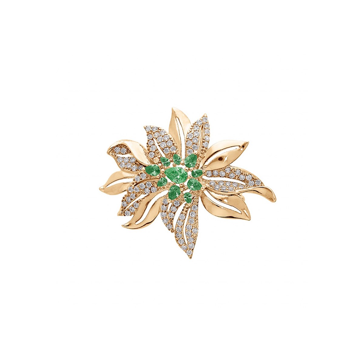 Broche Fleur - Plaqué or