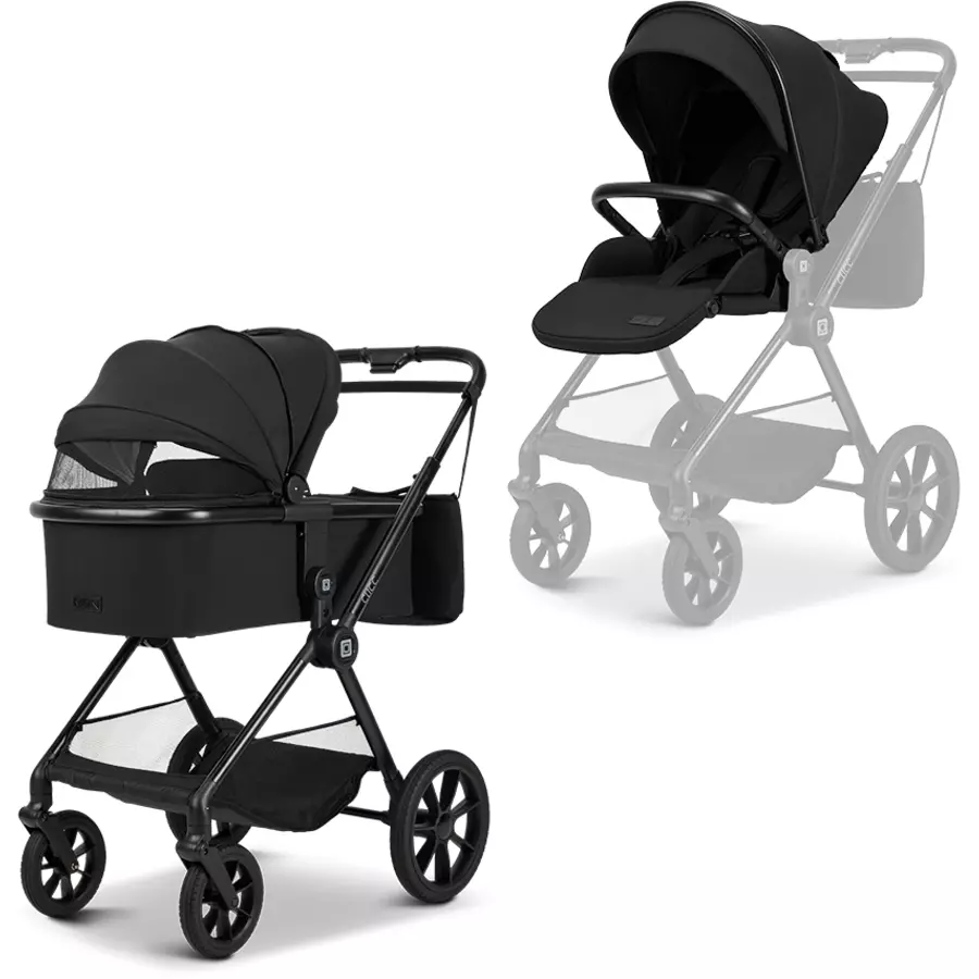 MOON Kombikinderwagen Clicc black melange