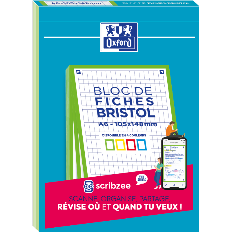 Bloc Bristol Oxford 105X148 30 Fiches Non Perforees Q5/5