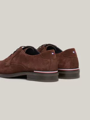 Sapatos Derby de camurça com cadarço Signature