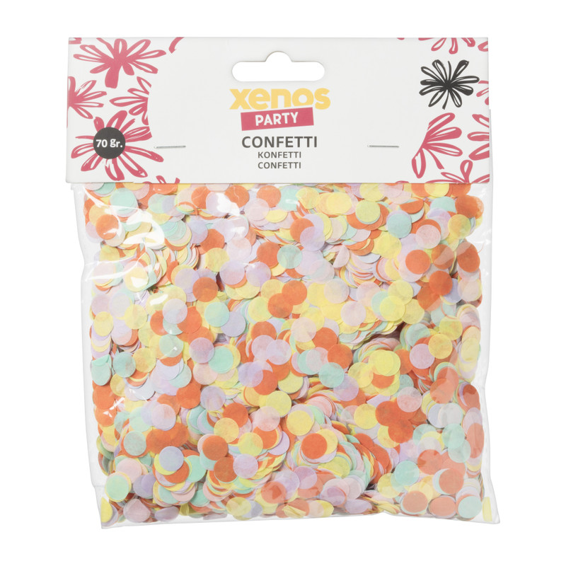 Confetti pastel - multikleur
