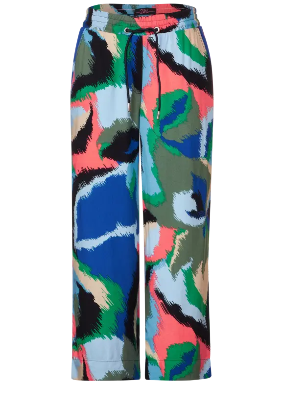 Casual Fit Hose mit Print - deep blue