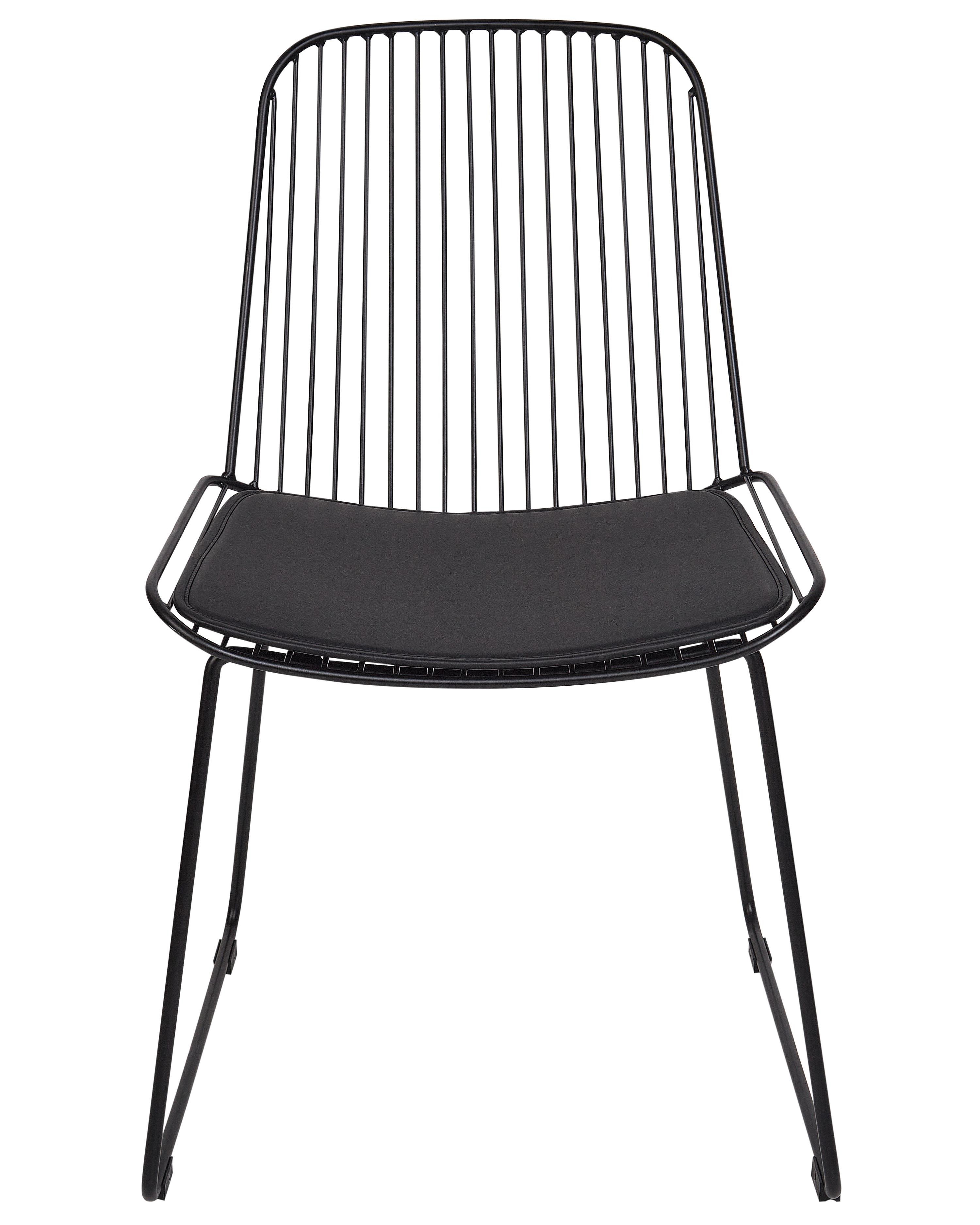 Set van 2 eetkamerstoelen PENSACOLA Metaal Zwart