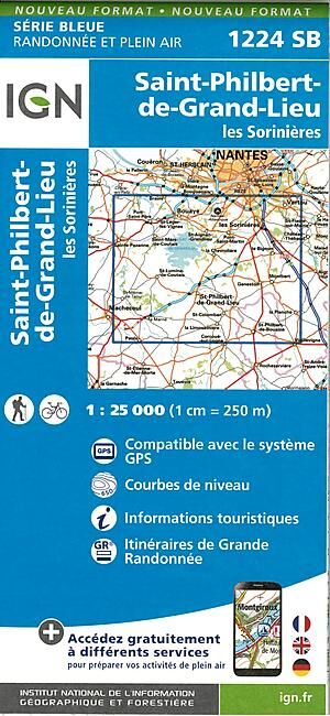 IGN - 1224 SB ST PHILIBERT DE GRAND LIEU 1 25 000
