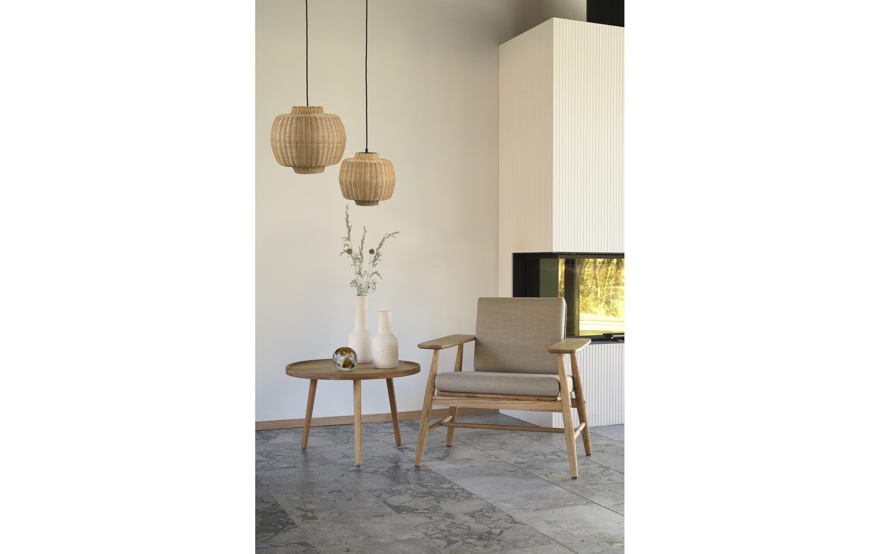 Pendelleuchte Vilna Ø 40 cm, E27, 40W, BraunE27-Pendelleuchte aus natürlichen Materialien