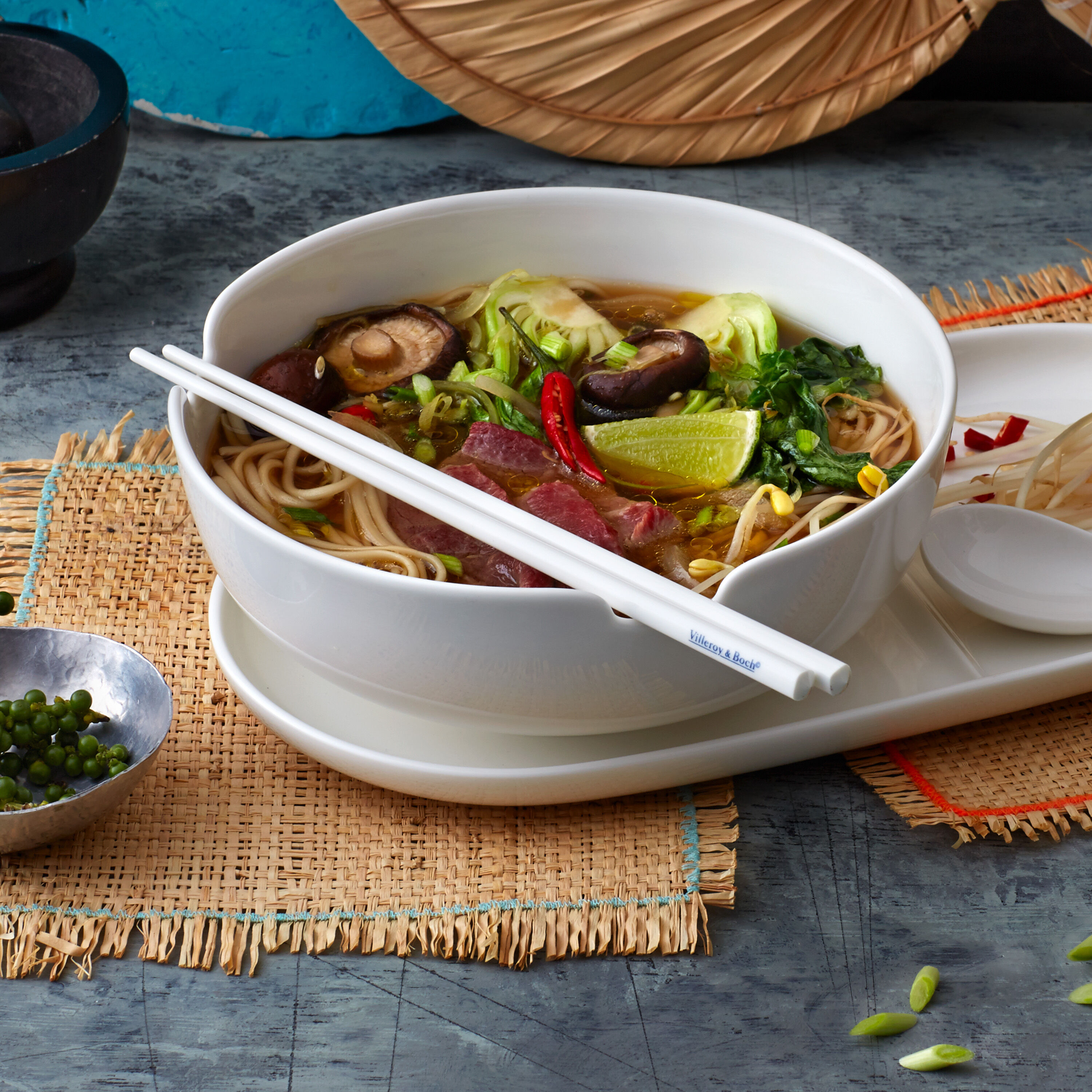 Soup Passion Chopsticks White, Premium Porcelain
