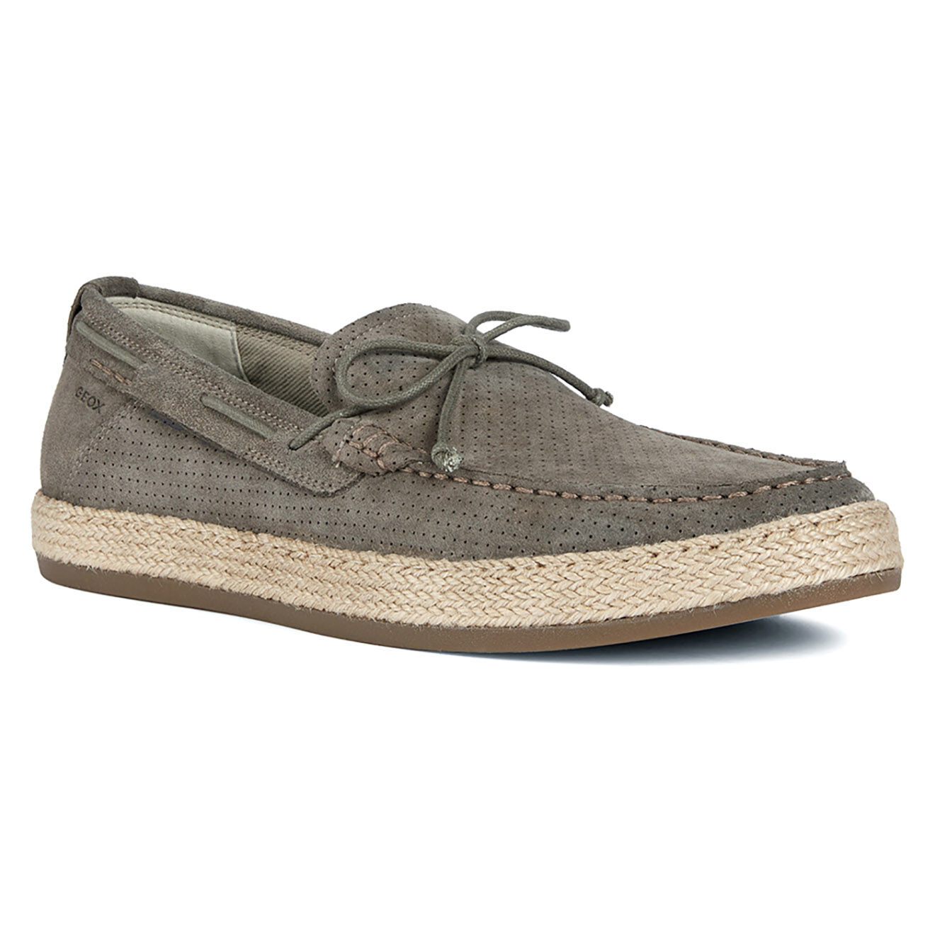 Geox Mocassins en Velours de Cuir Pantelleria grises