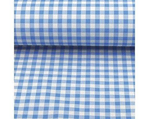 Papieren tafelkleed, blauw-wit geblokt, 100 cm x 10 m