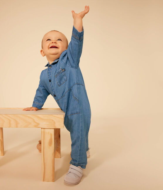 Combinaison longue en denim bébé