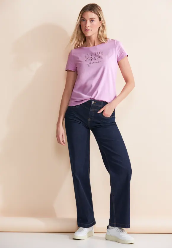 T-Shirt mit Partprint - cherry blossom rose