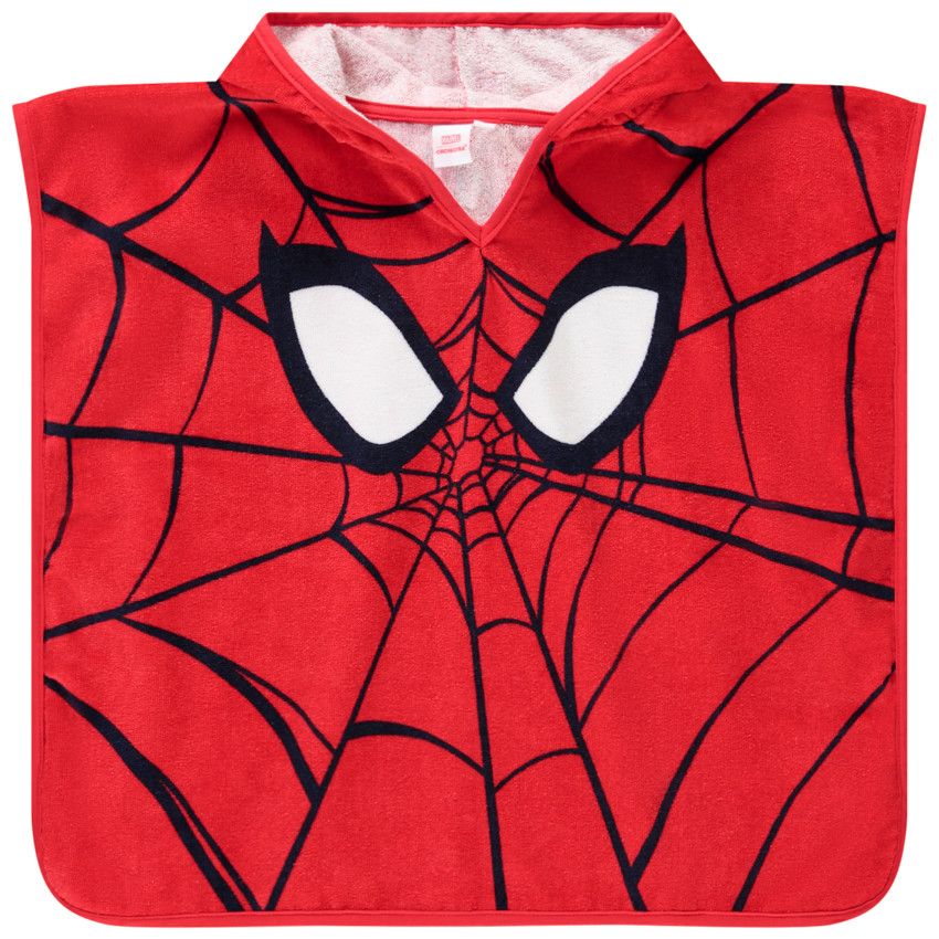 Cape de bain en éponge Spider-Man Marvel pour garçon - Rouge