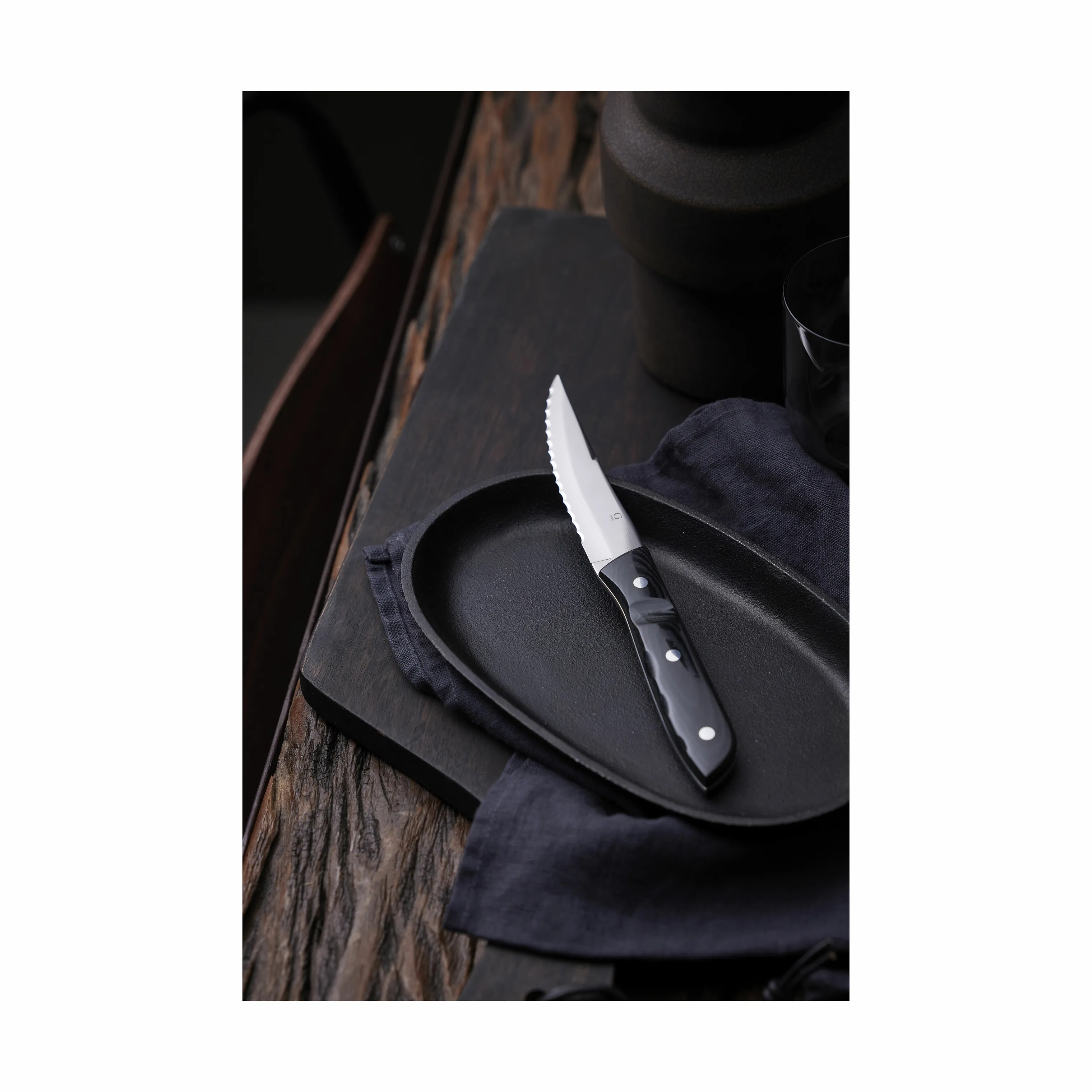Gense Old Farmer Micarta XL Steakkniv - 4 stk.