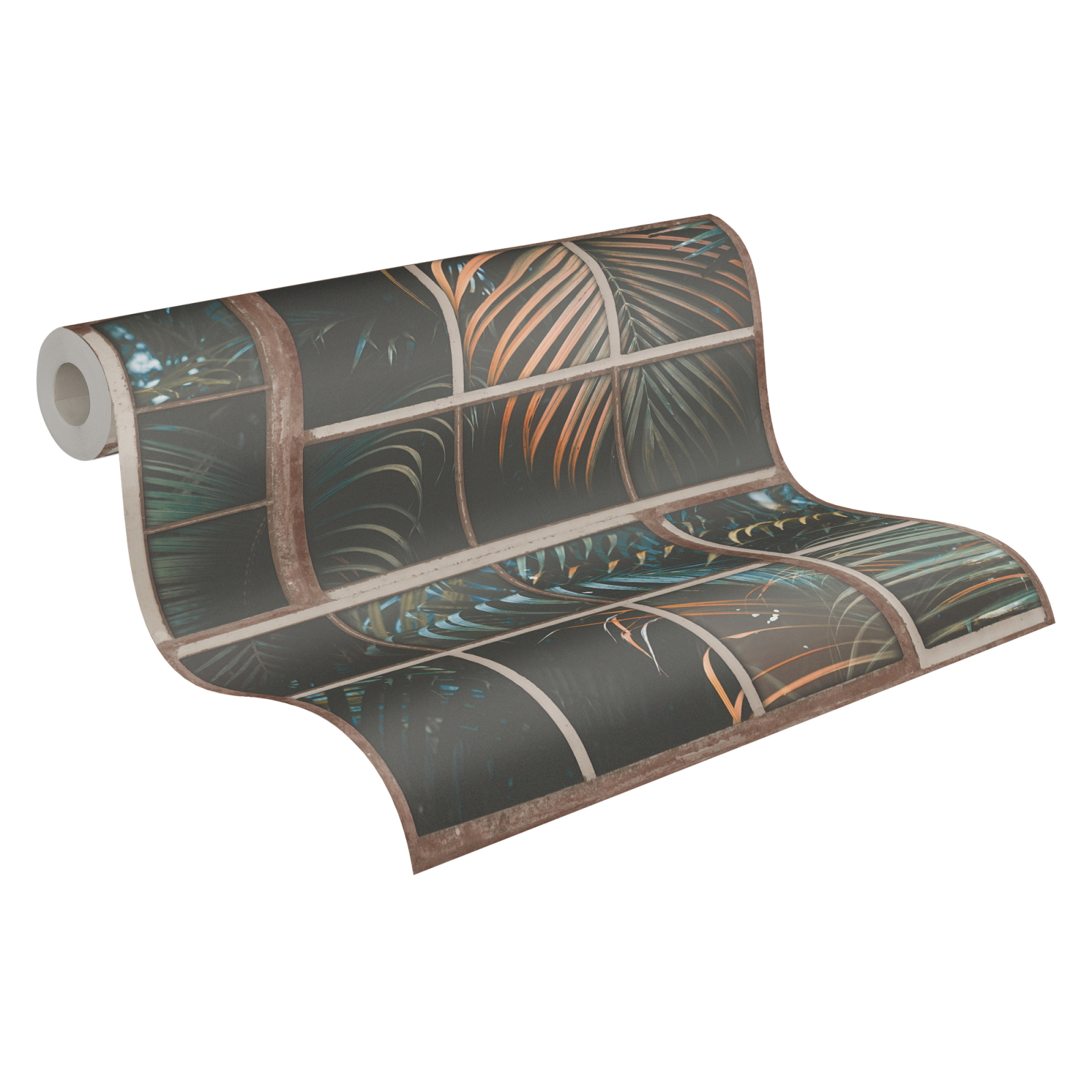 A.S. Creation Vliestapete INDUSTRIAL - braun-petrol - 10 Meter