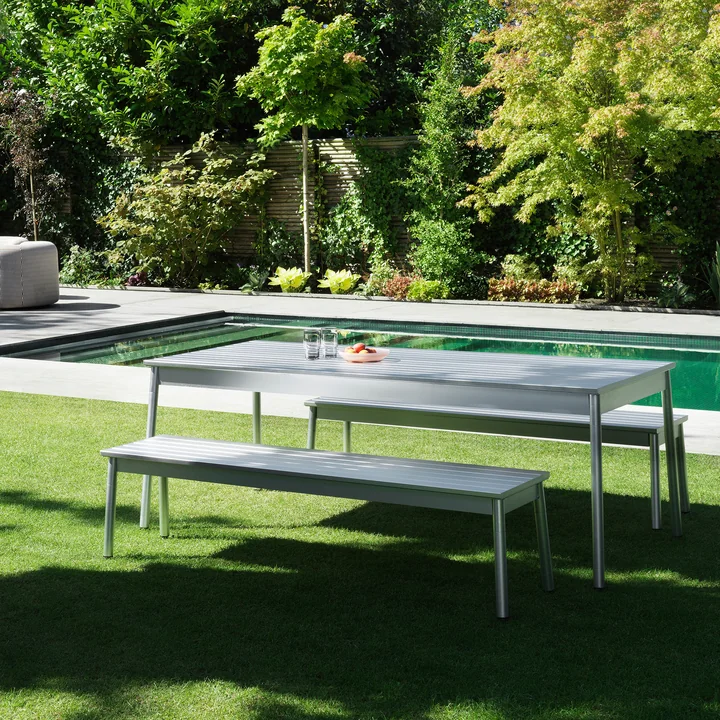 Normann Copenhagen - Ex Gartenbank, 173 x 42 cm, Aluminium
