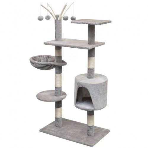 Arranhador para Gatos vidaXL com Haste de Sisal, Cinza