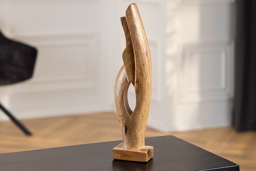 Massive Design Skulptur AMARA 45cm natur Mangoholz Dekoration handmade