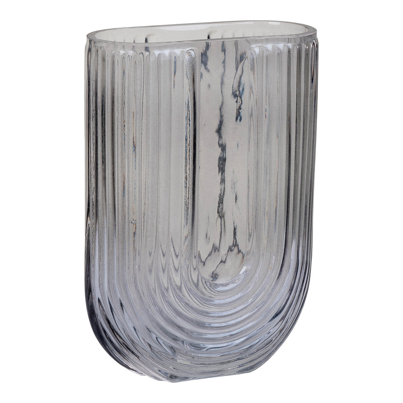 House Nordic Vase en verre gris - 6x13x19 cm