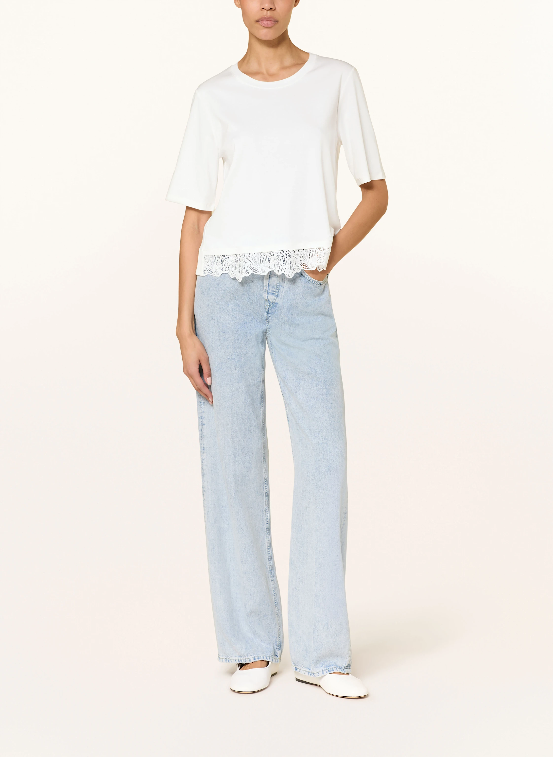 MARC CAIN T-Shirt mit Spitze