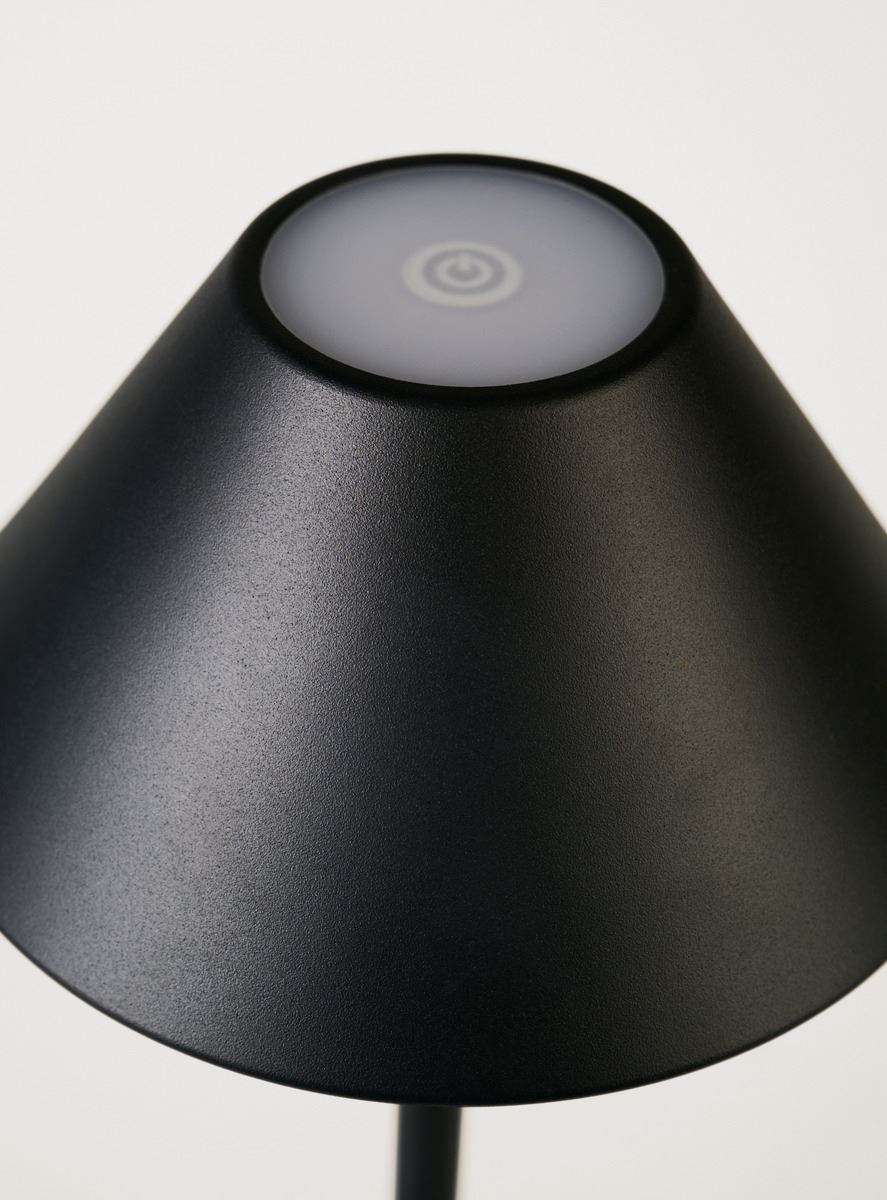 Led lampe svart - 15x15x31 cm