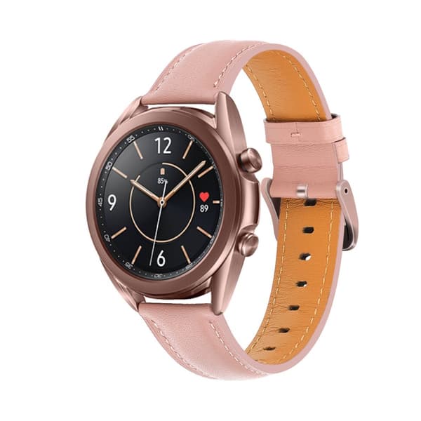 INF Klokkereim i ekte skinn til Samsung Galaxy Watch 3 Rosa