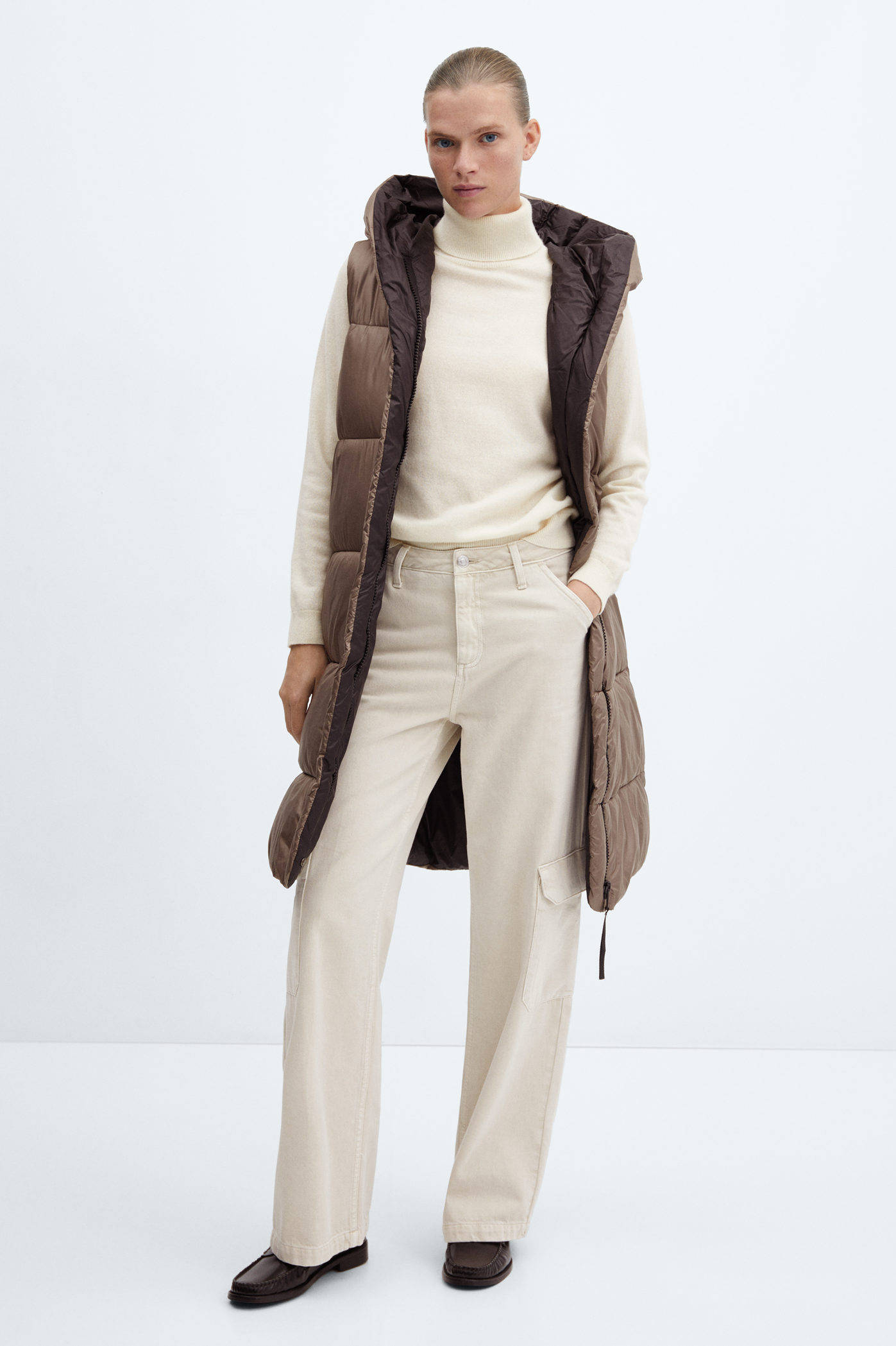Mango bodywarmer donkerbruin