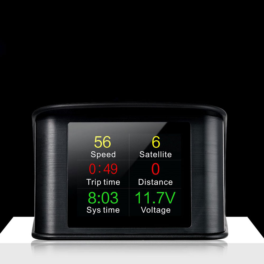 Digitale Auto Geschwindigkeitsanzeige KFZ GPS Tachometer mit LCD Display für Zigarettenanzünder - Schwarz