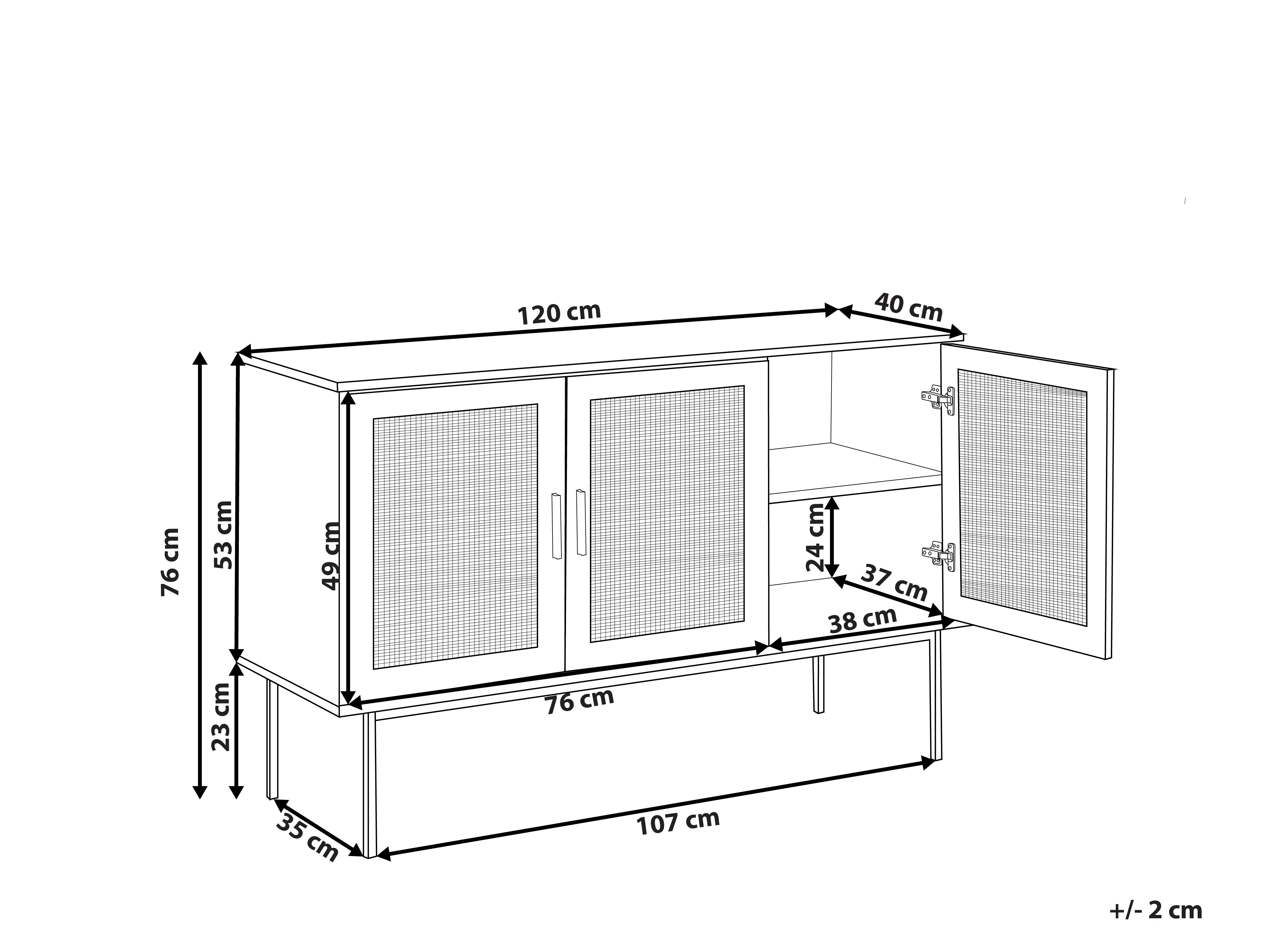 Kast PASCO Lichtbruin