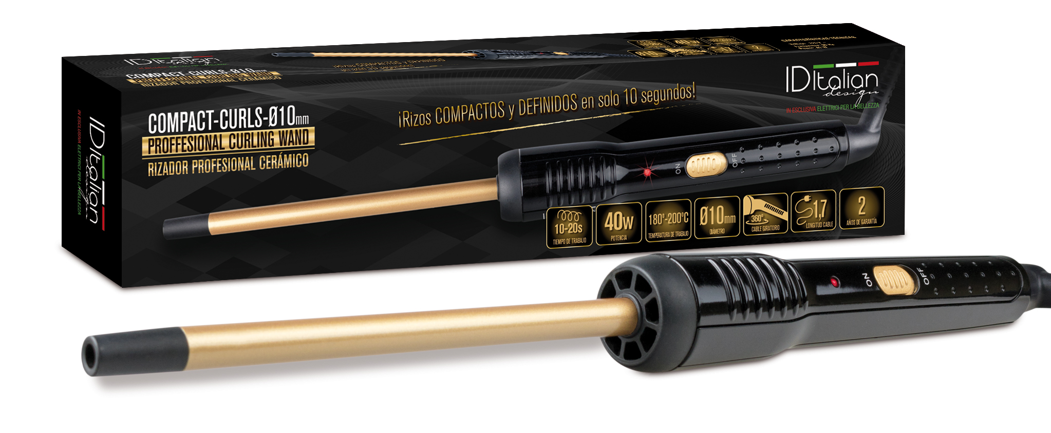 Italian Design Compact-Curls curling iron