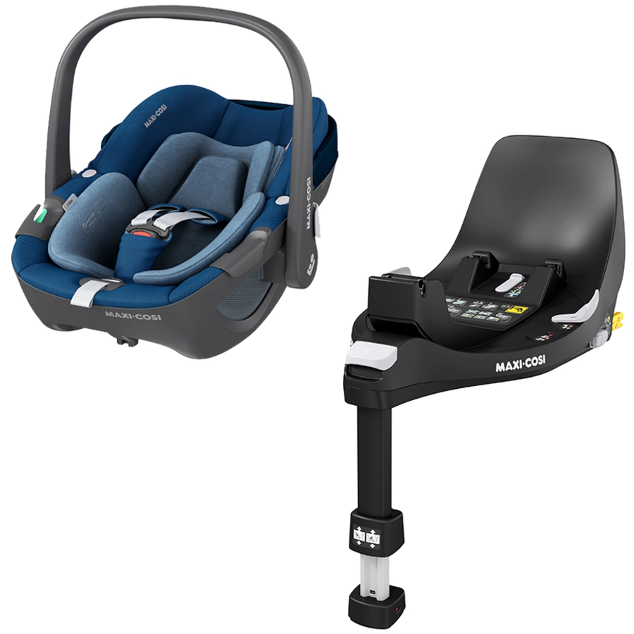 MAXI COSI Set Babyschale Pebble 360 Essential Blue plus Basisstation FamilyFix 360