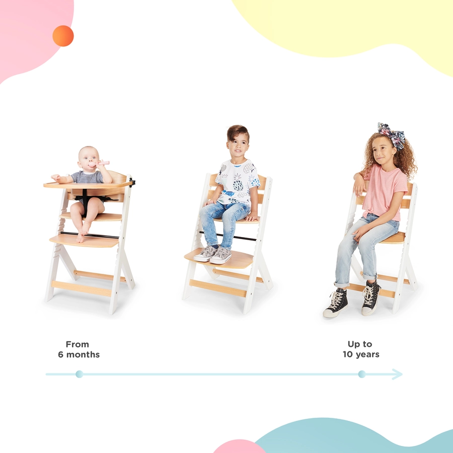 Kinderkraft Hochstuhl ENOCK wooden white