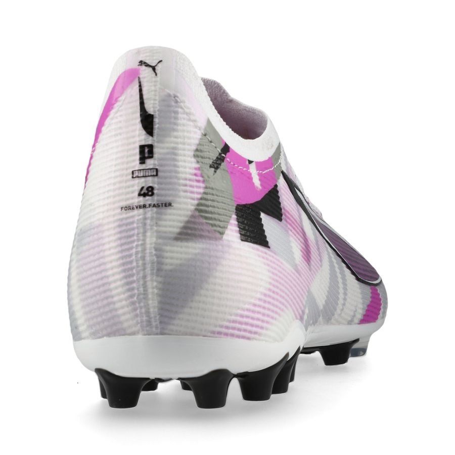 PUMA Ultra 5 Ultimate MG Forever - Blanc/Pure Magenta/Gris/Noir ÉDITION LIMITÉE