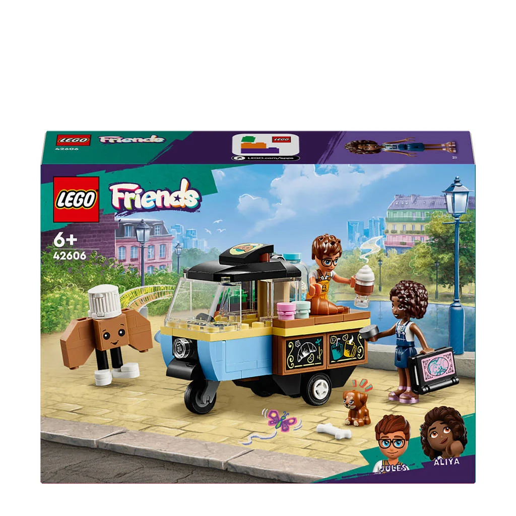 Toffe set!Bakkersfoodtruck Bakkerij Speelgoed Voertuig Set met Mini Poppetjes 42606