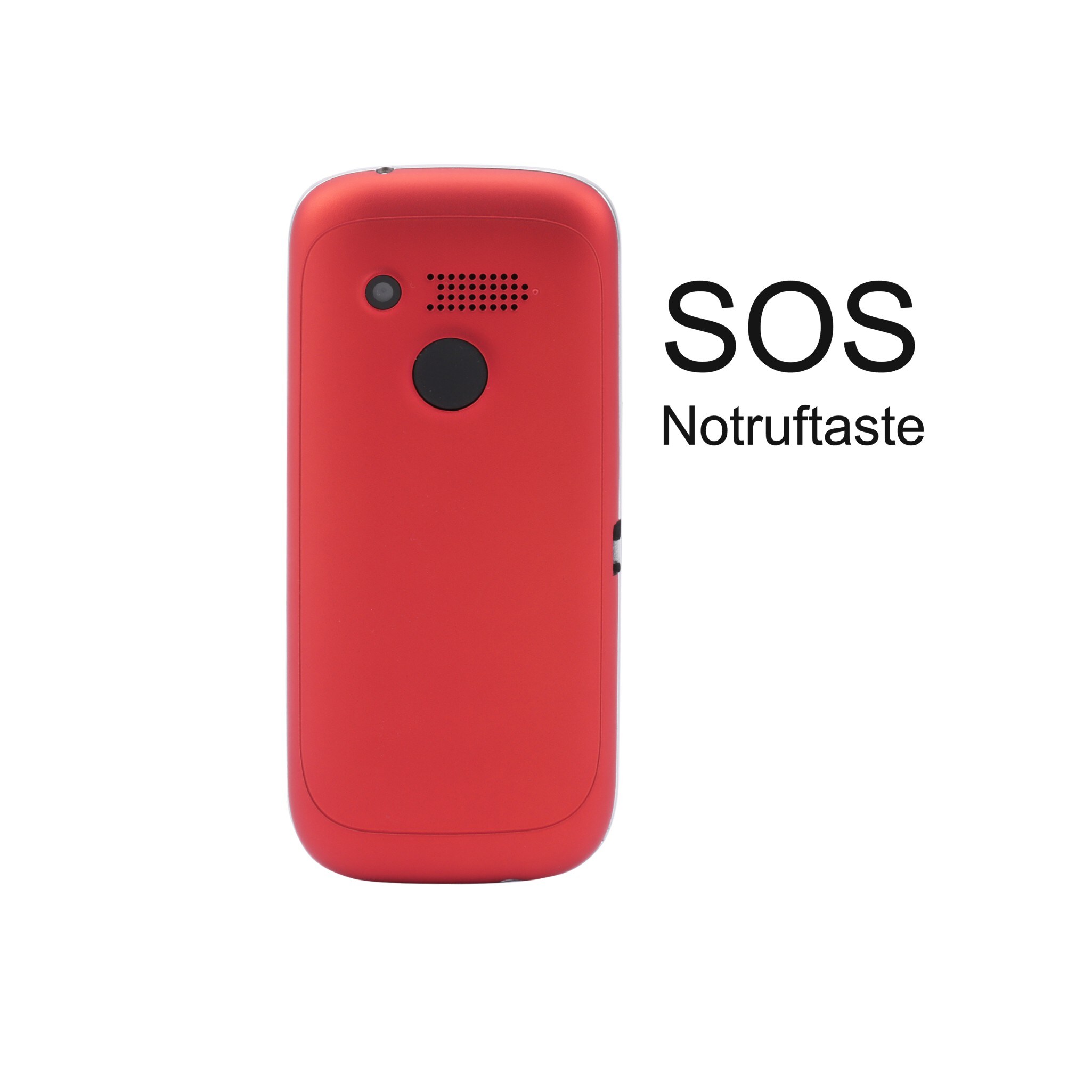 SUN Komfort Senioren Mobiltelefon mit Großtasten und großem Farb-LC-Display rot